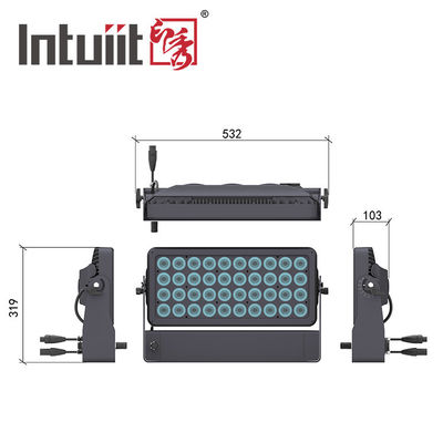 400W ngoài trời IP65 chống nước Thành phố Màu 40x10W RGBW 4in1 đèn LED Wall Wash Light