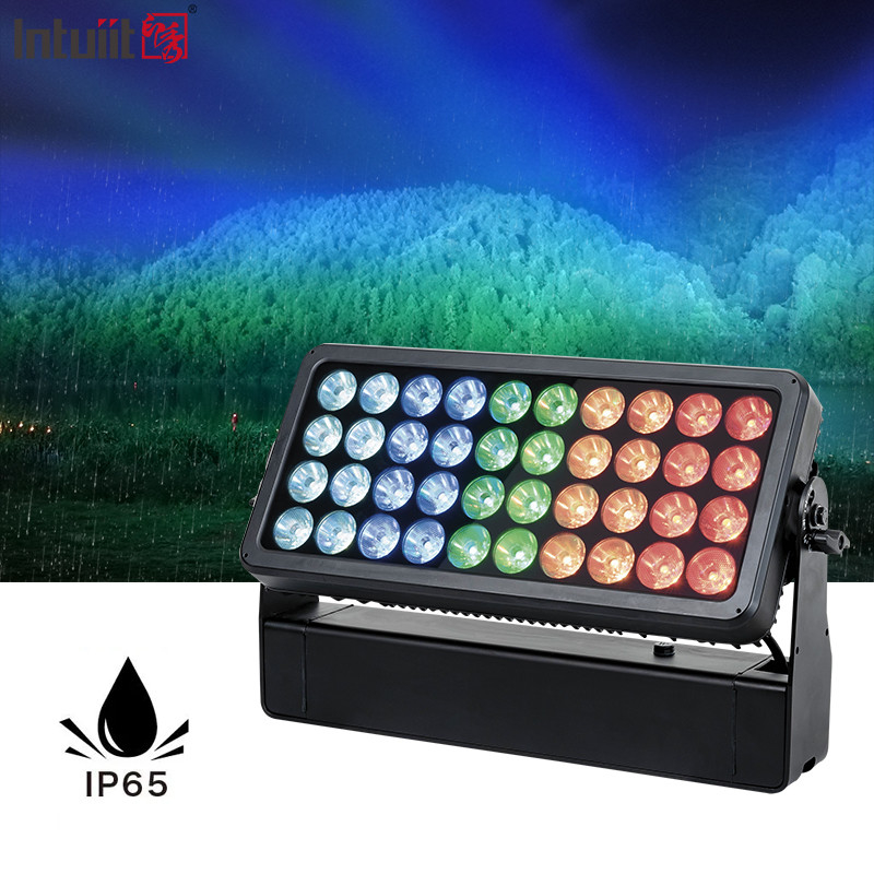 Xây dựng ngoài trời LED 40X10W 4in1 Pixel Flood Wall Washer IP65 Đèn màu thành phố chống nước