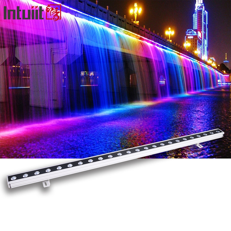 Máy chiếu ánh sáng trang trí tòa nhà IP65 ánh sáng tuyến tính ngoài trời 36w dmx rgb led máy giặt tường