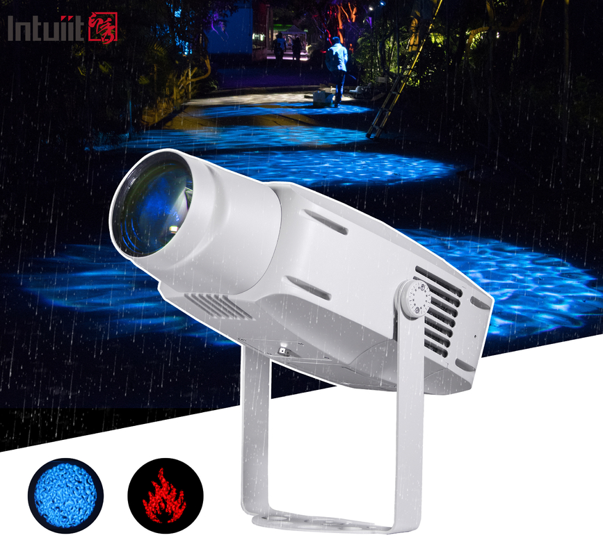 Đèn chiếu LED ngoài trời tùy chỉnh 400W IP65 RGBW LOGO Đèn chiếu đường thương mại GOBO Đèn chiếu cảnh quan
