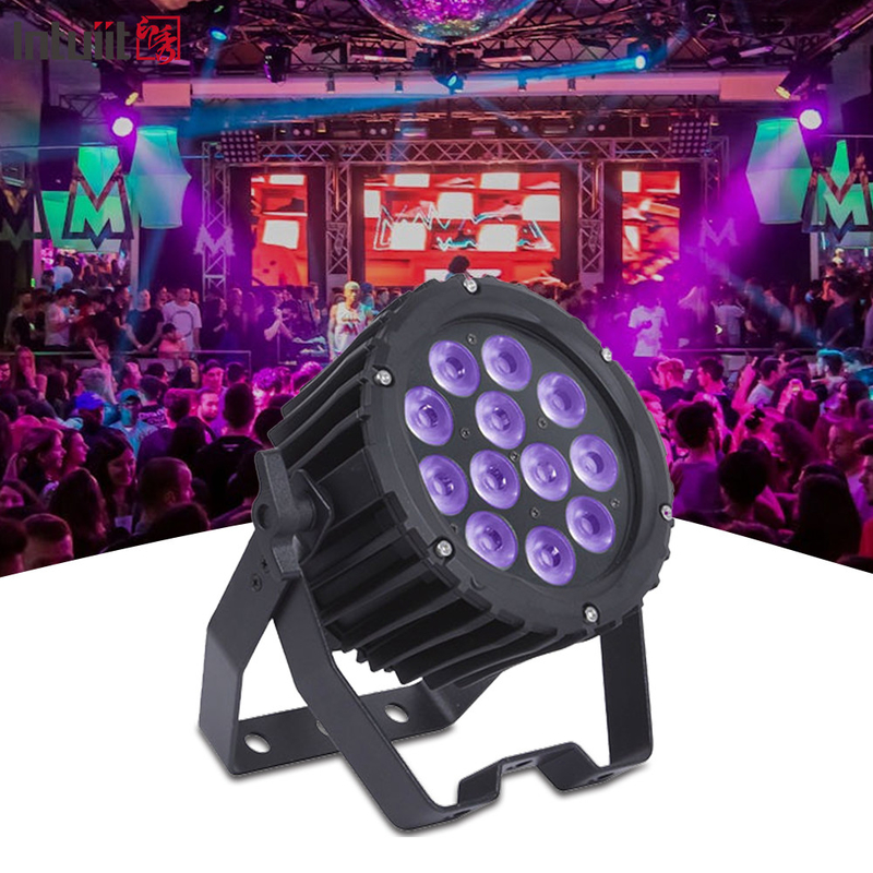 Chuyên nghiệp 12pcs 4in1 12x3W LED ngoài trời Par có thể ánh sáng chiếu sáng sân khấu RGBW kim loại nhôm DJ rửa Par Nightclub ánh sáng