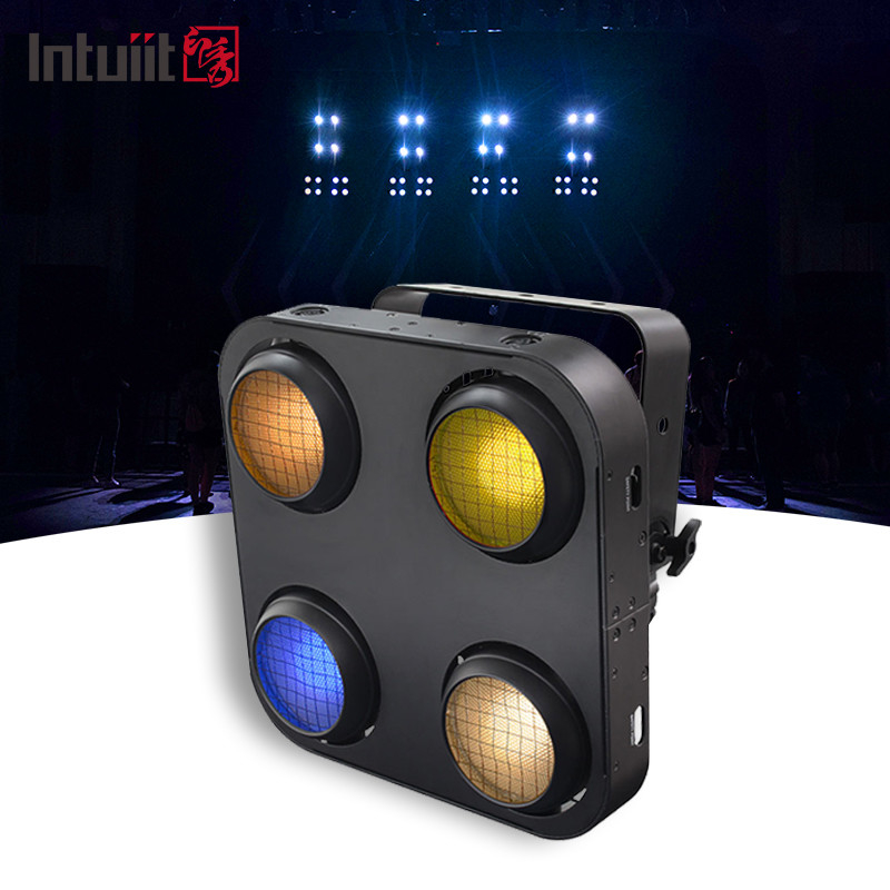 Ip65 4x90w Amber+RGB màu trắng ấm Led Cob Audience Blinder Light Outdoor Waterproof 4 Eyes