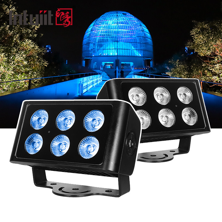 6x5W 4in1 RGBW LED DMX Wall Wash đèn IP65 ngoài trời đèn LED thành phố màu Đèn sân khấu DJ Party Light
