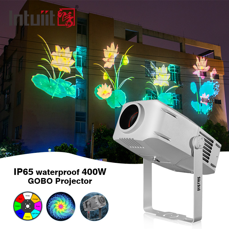 Máy chiếu Gobo 400w IP65 độ sáng quảng cáo LED ngoài trời logo Giáng sinh đèn quảng cáo Gobo