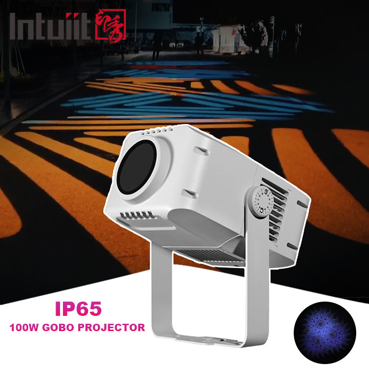 Gobo Projector ngoài trời 100W Waterproof Quảng cáo Logo tùy chỉnh Màu sắc đầy đủ LED Waterproof Logo Projector