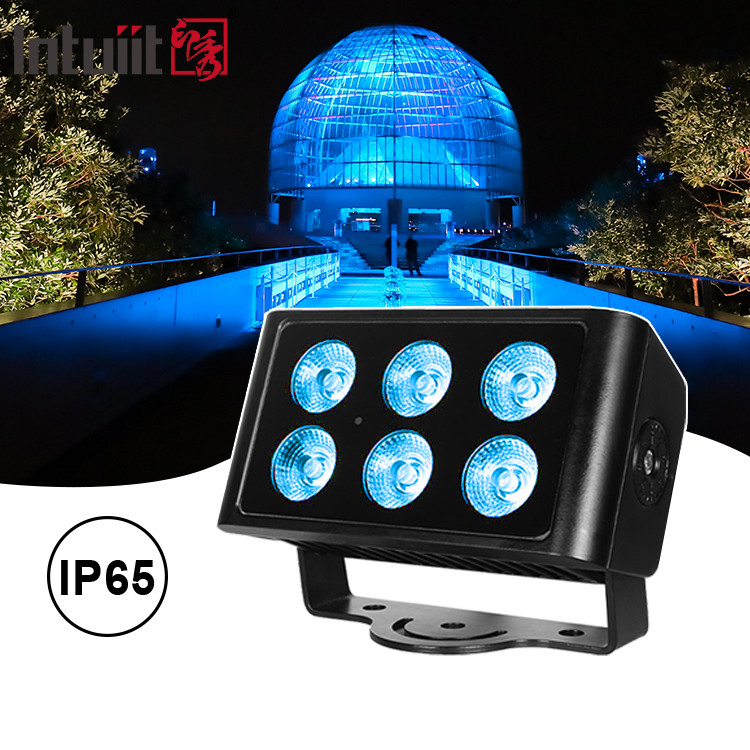 6x5W 4in1 RGBW LED DMX Wall Wash đèn IP65 ngoài trời đèn LED thành phố màu Đèn sân khấu DJ Party Light