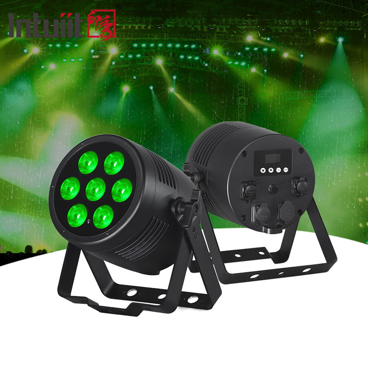 Không thấm nước không dây DMX ngoài trời 7x20W RGBWA UV 6in1 IP65 LED Par Light Uplight bên ngoài