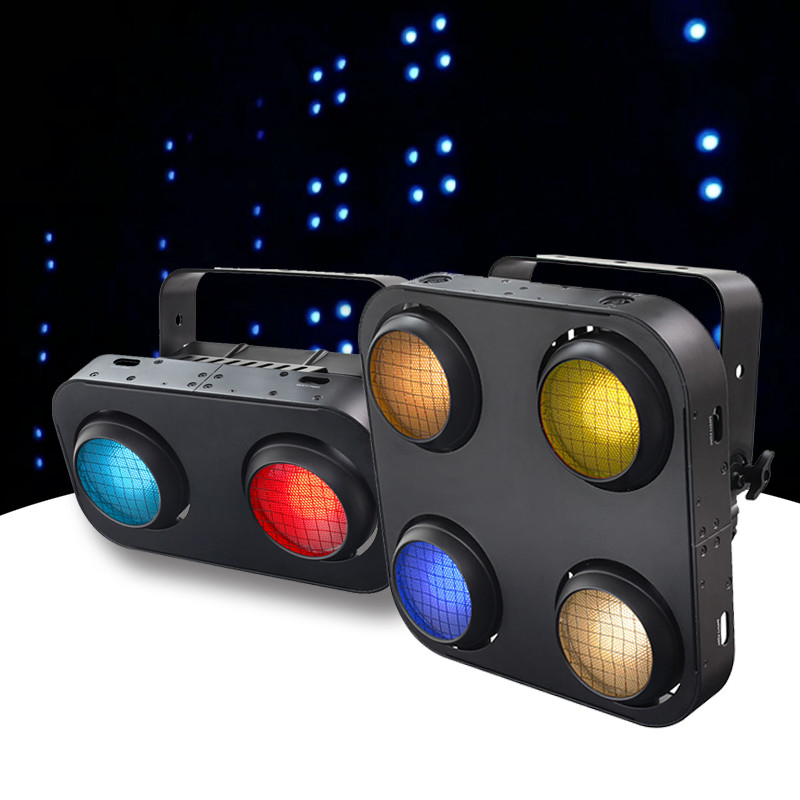 200W Cob LED Par Can Stage Light Trắng ấm hoặc RGB 2 mắt LED Đèn mù DMX Đèn khán giả
