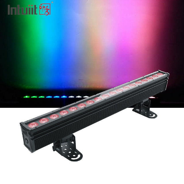 18 × 10W RGBW 4in1 Kiểm soát nước ngoài LED Wall Wash Light DMX Stage Outdoor Pixel LED Bar Lighting IP65 Projection Lights