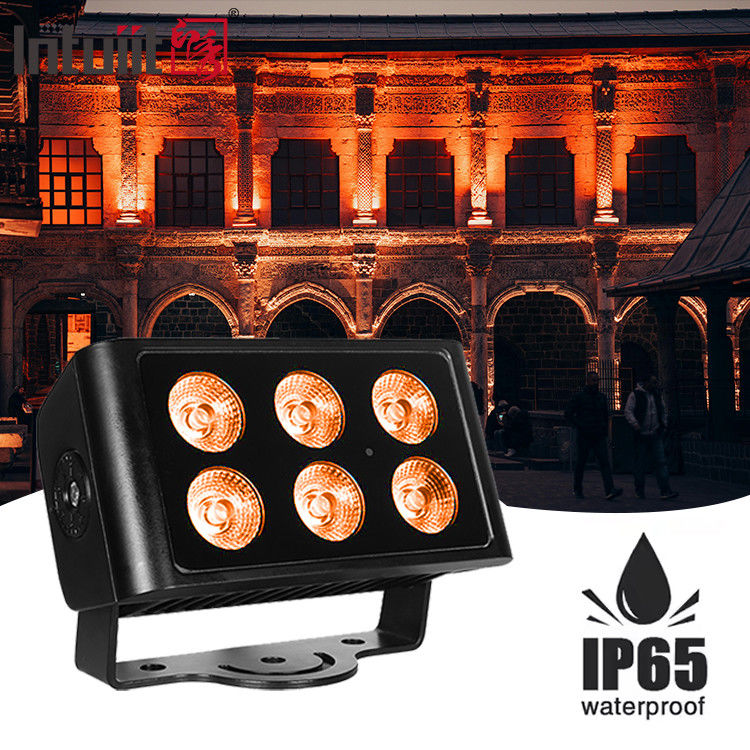 DMX512 6x5W RGBW 4in1 IP65 Kiểm soát không thấm nước DJ Wedding Stage City Wall Washer Outdoor LED Wash Flood Light