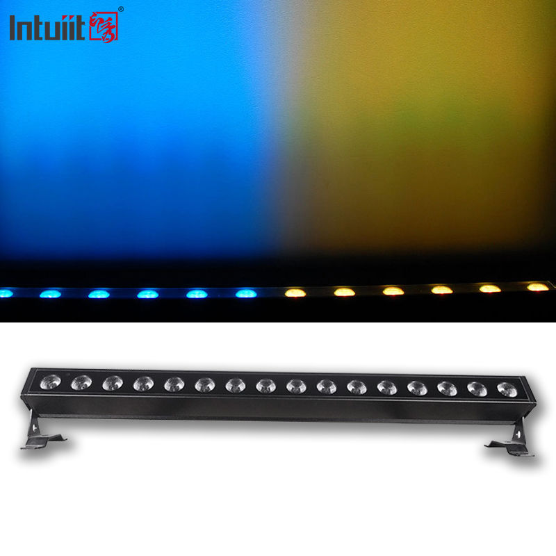 16 * 5W Led Wall Washer Light Rgb Dmx IP65 Hộp nhôm ngoài trời chống thấm Đèn rửa tường DMX512 Đèn xây dựng ngoài trời