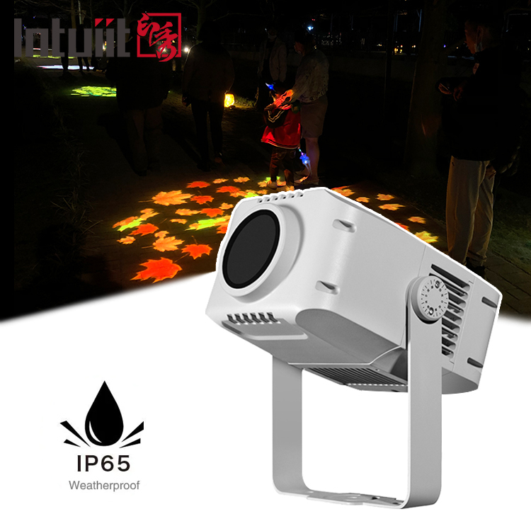 Máy chiếu Gobo ngoài trời 100w Máy chiếu quảng cáo Đèn LED xoay Chống nước IP65 Đèn chiếu logo Gobo
