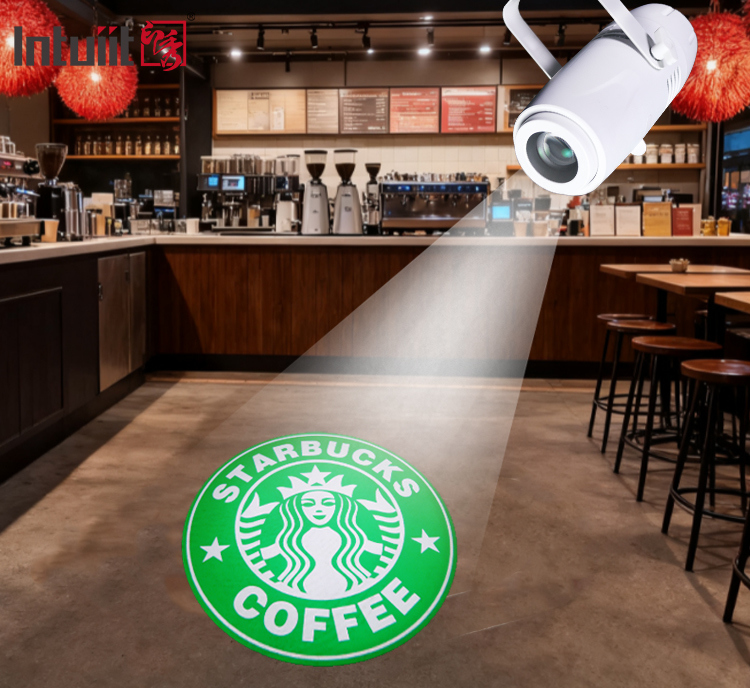 Logo tùy chỉnh miễn phí Gobo Projector Quảng cáo đèn 40W LED Sign Wall Projection Lamp IP20