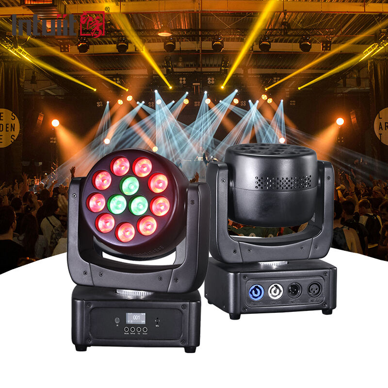 Đèn LED RGBW Mini 12x8W DMX DJ Disco Party Club Hiệu ứng Ánh sáng Thiết bị Đèn Sân khấu Đèn Moving Head