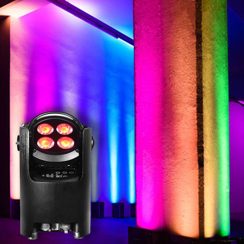 4 * 12W RGBW IP54 Điện không dây pin LED lên đèn đèn chiếu sáng cho các ứng dụng vườn