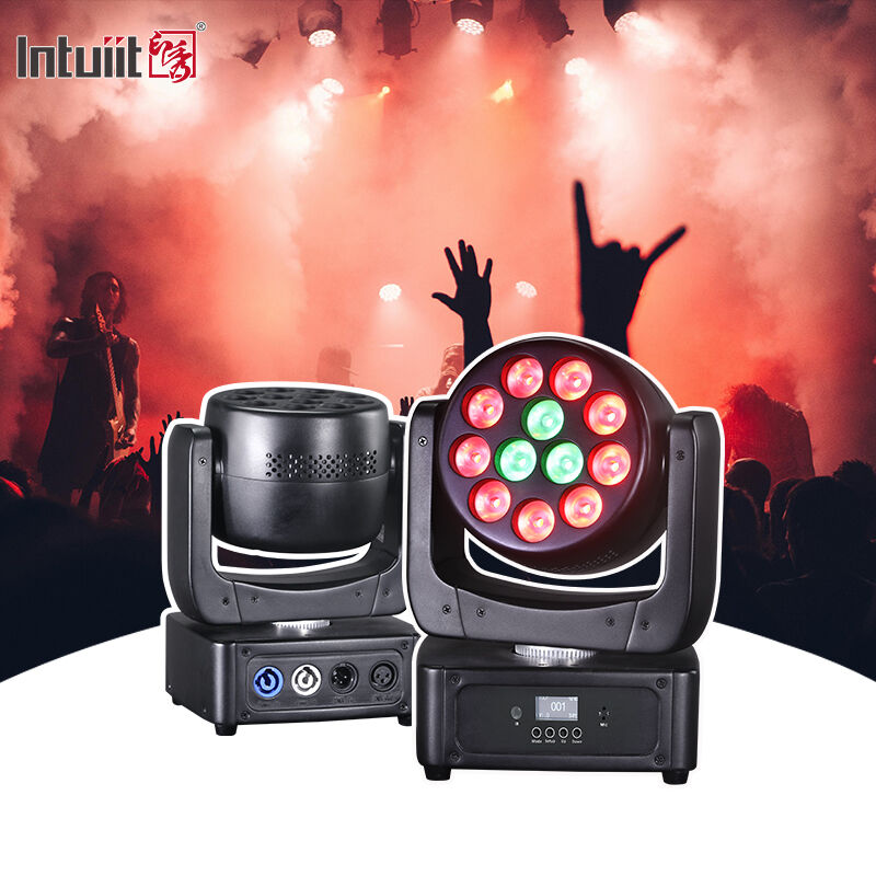 Đèn Moving Head LED 12x8W RGBW bằng DMX 512, Đèn Sân Khấu Kích Hoạt Âm Thanh