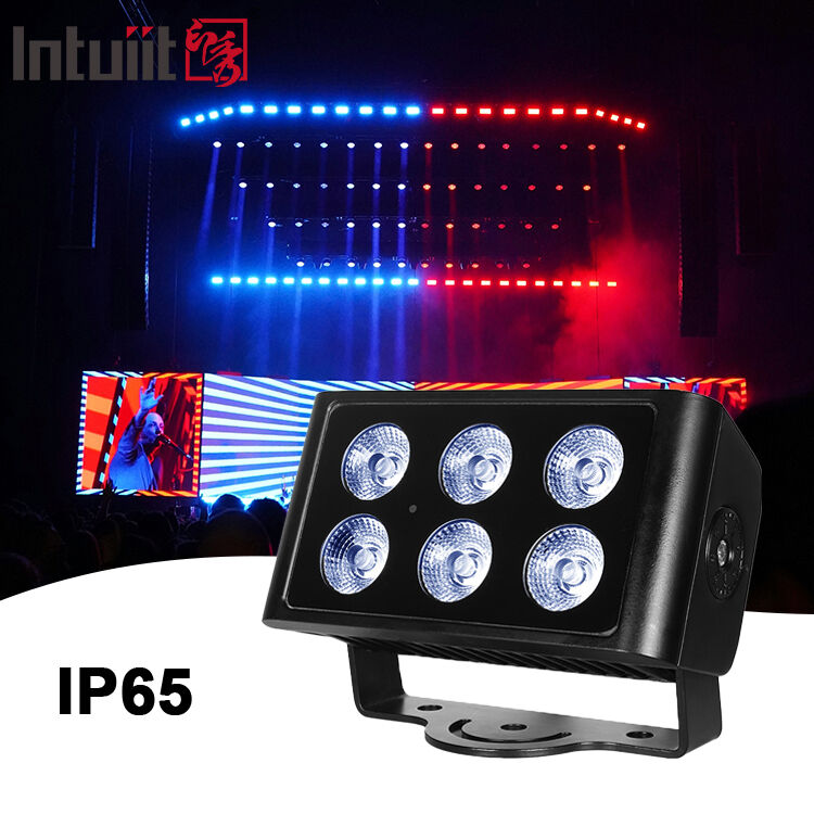 Professional IP65 Waterproof 6x5W RGBW 4-in-1 LED Flood Light Outdoor Landscape Spotlight for Garden Tree Building Facade Decoration