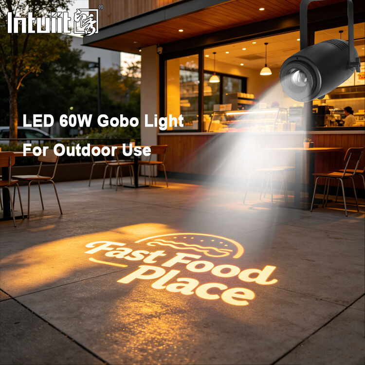60W High Definition Led Logo Projector Light Outdoor IP65 Waterproof Gobo Projector Đèn quảng cáo