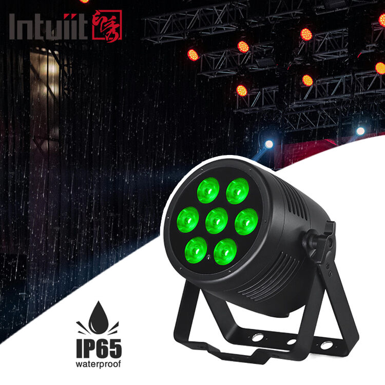 uper Bright 7*20W RGBWA+UV 6in1 LED Par Light IP65 ngoài trời DMX512 cho các sân khấu hòa nhạc Câu lạc bộ đêm