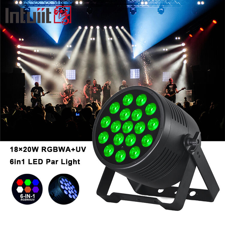 Ánh sáng sân khấu ngoài trời IP65 chống nước 18x20W LED Par RGBWA + UV 6 trong 1 DMX512 Lửa Ánh sáng cho đám cưới Tiệc disco Sự kiện Tòa nhà mặt tiền