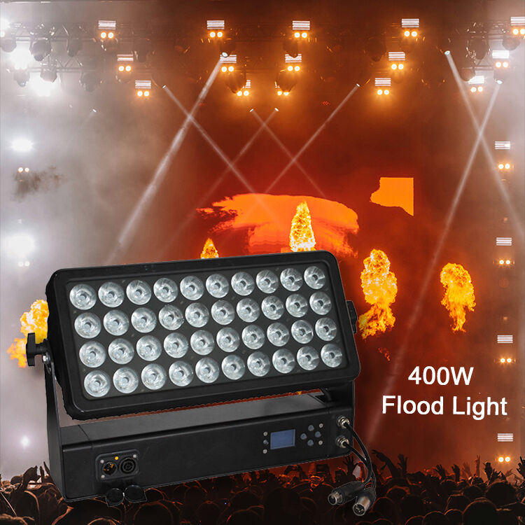Professional Outdoor IP65 Waterproof 40x10W 4-in-1 RGBW LED Flood Light Wall Washer cho Ánh sáng cảnh quan thành phố kiến trúc