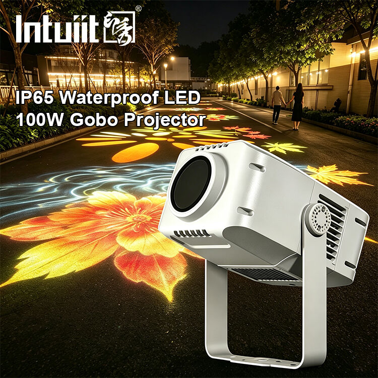 Đèn chiếu Logo 100W Gobo — Chống nước IP65 DMX512 Chiếu mẫu tùy chỉnh ngoài trời cho Quảng cáo, Tòa nhà & Sự kiện