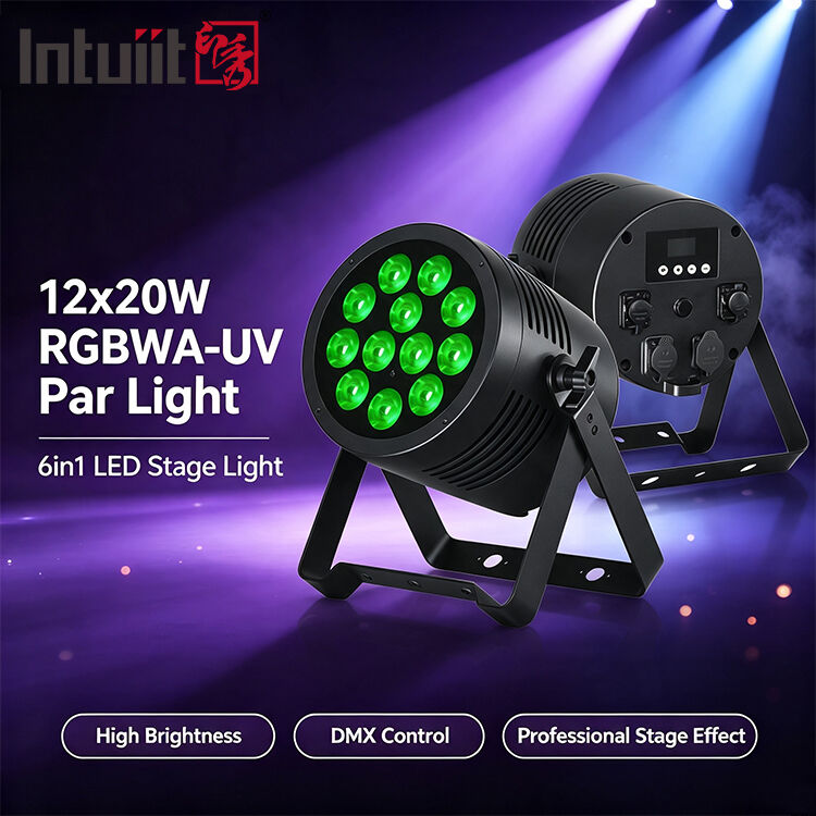 12 * 20W RGBWA + UV 6in1 LED Par Light IP65 ngoài trời chống nước DMX512 Đèn sân khấu cho đám cưới DJ Party