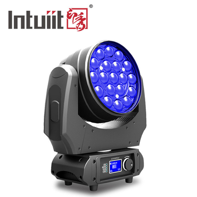 Đầu đèn di chuyển thu phóng DMX512 với góc rộng 19 * 10W RGBW Đầu di chuyển rửa tia 4 trong 1