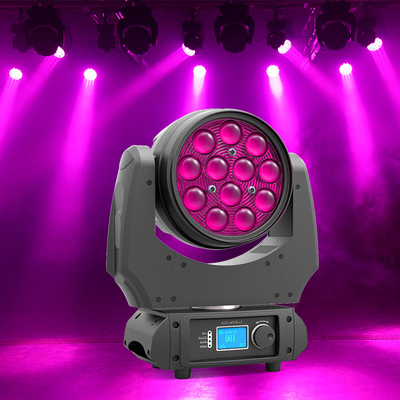 12x10W Zoom Wash Đầu di chuyển Đèn chiếu sáng LED Rửa di chuyển Đầu di chuyển cho bữa tiệc