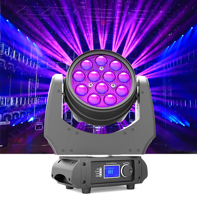 DMX Zoom Wash Moving Head Stage Light 12x10W 60 ° Beam Angle IP20