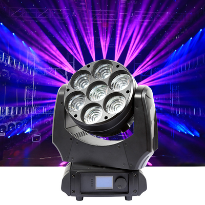 Rgbw 4 trong 1 Led Beam Wash Pixel Di chuyển Đầu đèn Dmx Stage Di chuyển Đầu 7x40w