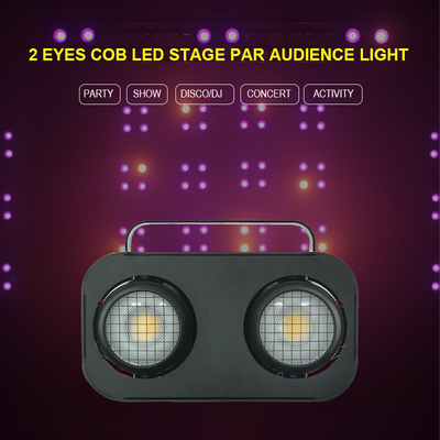 2 mắt 2 * 90W Dmx512 Kiểm soát Splicing Cob Khán giả Áp dụng mù Đèn sân khấu