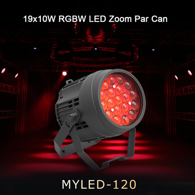 Đèn LED Par 19 * 10W RGBW 4in1 Không thấm nước DMX Đèn LED Par cho bữa tiệc hoặc sân khấu bar đêm