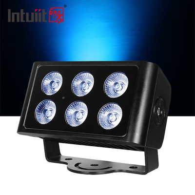 Thiết kế mới Ánh sáng cảnh quan kiến trúc ngoài trời LED góc chùm hẹp IP65 6 * 5W RGBW DMX512 đèn pha LED