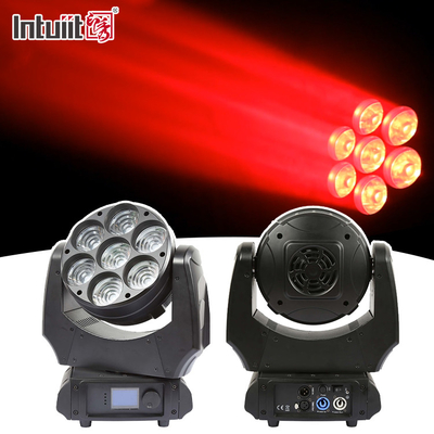 Ánh sáng đầu di chuyển LED 7x40w RGBW 4in1 Sharpy Beam với Zoom Wash Đèn sân khấu Đèn DJ