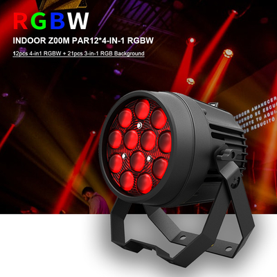 Đồng nhôm LED Flat Par 12x10W RGBW 4in1 DMX512 cho Discos Party Stage Wedding Concert Nhà hát hiệu ứng ánh sáng