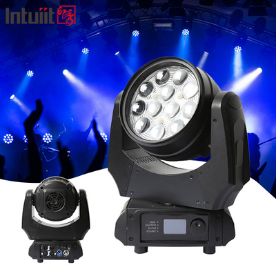 Đèn sân khấu LED RGBW 4in1 di chuyển đầu câu lạc bộ đêm DJ Stage 12X10W dẫn đèn dẫn di chuyển rửa đầu