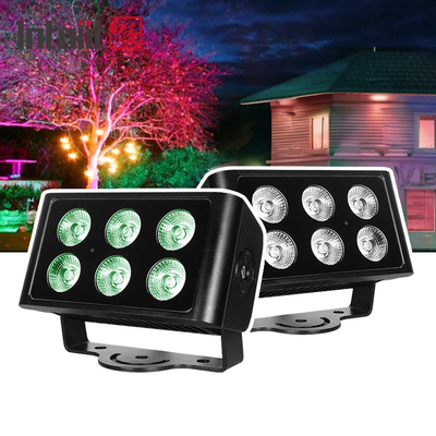 6x5W IP65 chống nước RGBW 4IN1 ngoài trời cảnh quan Led Flood Light DM512 Control