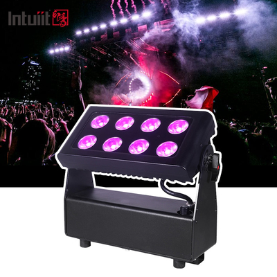 8X15W RGBW 4-in-1 Đèn đèn LED Đèn sân khấu chạy bằng pin Đèn DJ Điều khiển từ xa và DMX