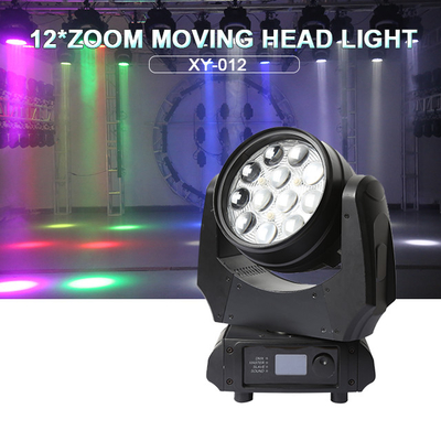 12x10W dẫn rửa di chuyển đầu đèn cho rạp hát Party Zoom rửa ánh sáng rửa di chuyển đầu đèn