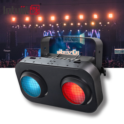 2 Mắt ấm áp màu trắng Amber / RGB Cob Par Blinder 2x90w Đèn khán giả LED Bức màn chiếu sáng