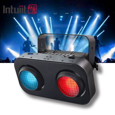 Dmx512 Strobe Amber Đám trắng ấm áp 2x90W 2 mắt LED Audience Blinder Light Led Cob Blinder