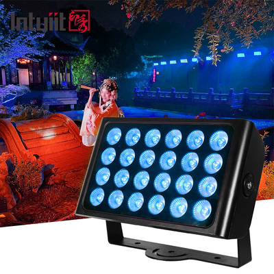 Kiểm soát nước IP65 City Color DMX512 24x10w RGBW ngoài trời Led Wall Washer Flood Light