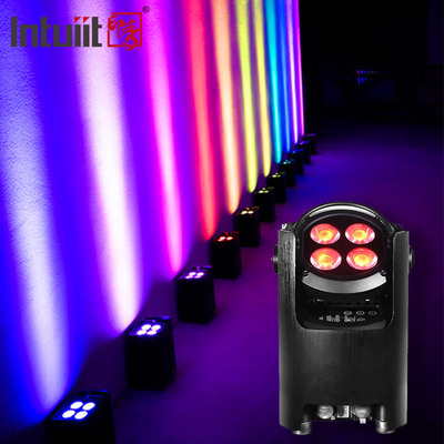 IP54 Mini Uplights 4X12W pin Đèn đèn 4 đèn LED không dây DMX & IR Đèn đèn từ xa Đèn đèn sân khấu Disco Club