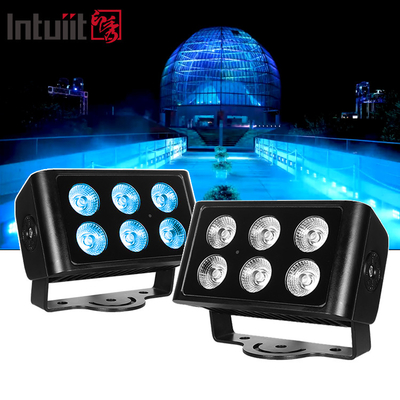 6x5W ngoài trời IP65 Phía DMX RGBW đèn LED Đèn lũ cho tòa nhà Mặt tiền đèn LED đèn chiếu sáng máy giặt tường