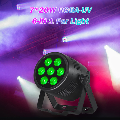 7x20w Dmx512 Đèn sân khấu Rgbwa-uv Đèn disco DJ Đèn bar Party For Party