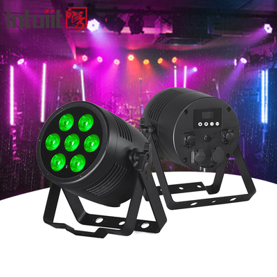 Ánh sáng chống nước ngoài Rgbwa-uv 7x20W Dmx Led Par Can Light cho cảnh quan sân khấu bên ngoài