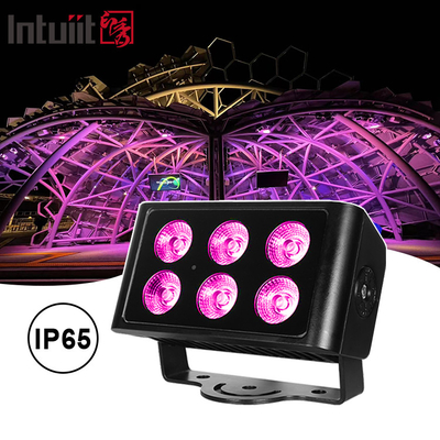 6x5W 4pcs LED Beads Outdoor Square IP65 Không thấm nước DMX stage Light Flood Light RGBW 4 In 1