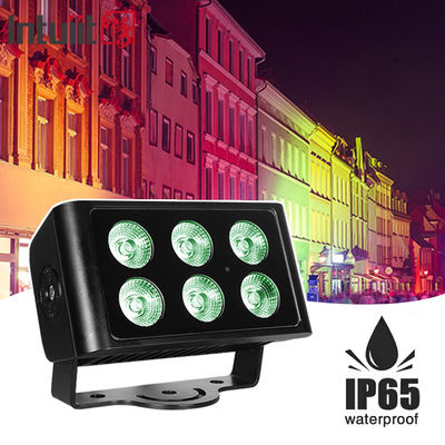Không thấm nước IP65 ngoài trời Dmx 6X5W Rgbw Led Wash Flood City Color Led Wall Washer