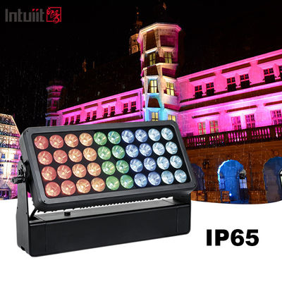 Đèn chiếu sáng đô thị LED RGBW 40*10W ngoài trời, hiệu ứng chùm tia, rửa và nháy, chống nước IP65, đèn pha